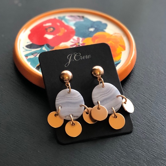J. Crew Jewelry - NWT J. Crew | Drop Stone and Disc Stud Earrings